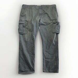 Y2K Denver Hayes Mens Cargo Tech Baggy Pants Gray Sz 42 Skater Grunge Work Wear